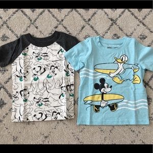 Two Baby Boy Toddler Disney Shirts 18 Months